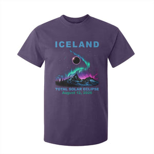 Iceland Total Solar Eclipse 2026 T Shirt For Kid August 12 Eclipse Totality Chaser Aurora Northern Lights