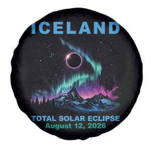 Iceland Total Solar Eclipse 2026 Spare Tire Cover August 12 Eclipse Totality Chaser Aurora Northern Lights
