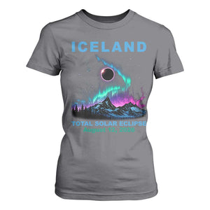 Iceland Total Solar Eclipse 2026 T Shirt For Women August 12 Eclipse Totality Chaser Aurora Northern Lights