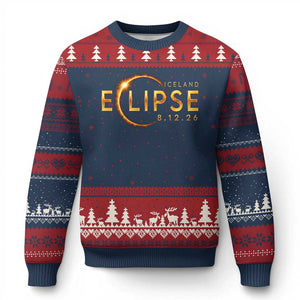 Iceland Eclipse 2026 Ugly Christmas Sweater August 12 26 Solar Eclipse Totality