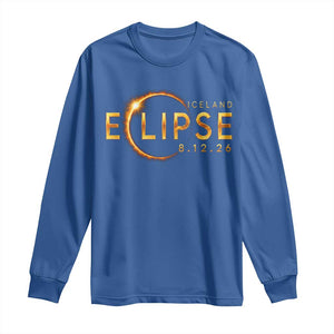 Iceland Eclipse 2026 Long Sleeve Shirt August 12 26 Solar Eclipse Totality