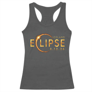 Iceland Eclipse 2026 Racerback Tank Top August 12 26 Solar Eclipse Totality