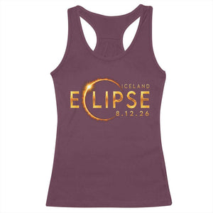Iceland Eclipse 2026 Racerback Tank Top August 12 26 Solar Eclipse Totality
