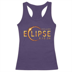 Iceland Eclipse 2026 Racerback Tank Top August 12 26 Solar Eclipse Totality