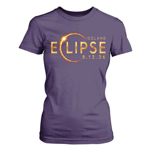 Iceland Eclipse 2026 T Shirt For Women August 12 26 Solar Eclipse Totality