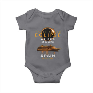 Spain Total Solar Eclipse 2026 At Sea Cruise Baby Onesie