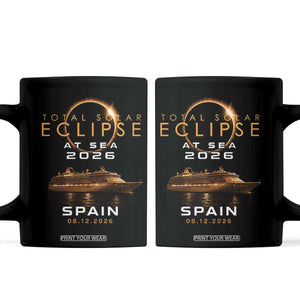 Spain Total Solar Eclipse 2026 At Sea Cruise Coffee Mug
