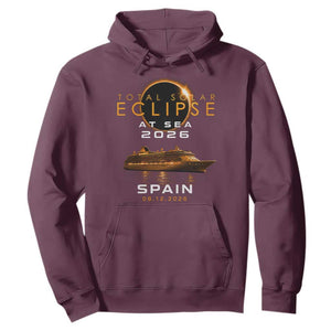 Spain Total Solar Eclipse 2026 At Sea Cruise Hoodie
