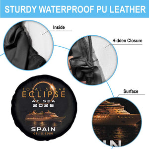 Spain Total Solar Eclipse 2026 At Sea Cruise Spare Tire Cover