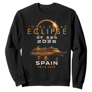 Spain Total Solar Eclipse 2026 At Sea Cruise Sweatshirt