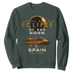 Spain Total Solar Eclipse 2026 At Sea Cruise Sweatshirt