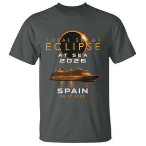 Spain Total Solar Eclipse 2026 At Sea Cruise T Shirt