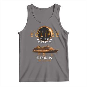 Spain Total Solar Eclipse 2026 At Sea Cruise Tank Top