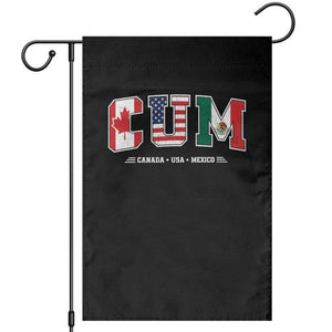 CUM Canada USA Mexico Patriotic Soccer Fans Garden Flag