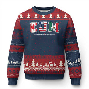 CUM Canada USA Mexico Patriotic Soccer Fans Ugly Christmas Sweater