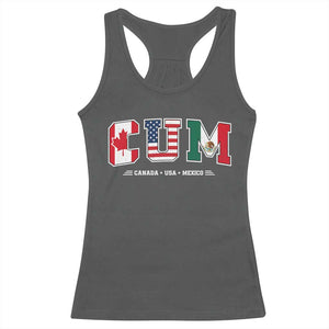 CUM Canada USA Mexico Patriotic Soccer Fans Racerback Tank Top
