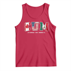CUM Canada USA Mexico Patriotic Soccer Fans Tank Top
