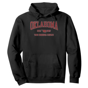 Oklahoma The Sooner State Sports Throwback Design Jersey Style Hoodie