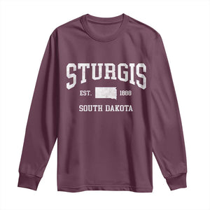 Sturgis South Dakota Est 1888 Long Sleeve Shirt Vintage SD State Map Pride