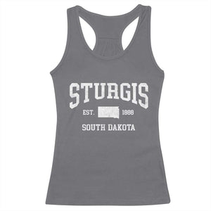 Sturgis South Dakota Est 1888 Racerback Tank Top Vintage SD State Map Pride