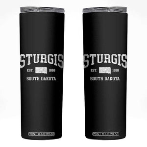 Sturgis South Dakota Est 1888 Skinny Tumbler Vintage SD State Map Pride