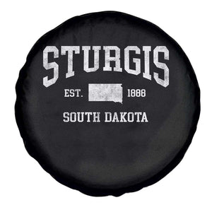 Sturgis South Dakota Est 1888 Spare Tire Cover Vintage SD State Map Pride