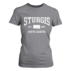 Sturgis South Dakota Est 1888 T Shirt For Women Vintage SD State Map Pride