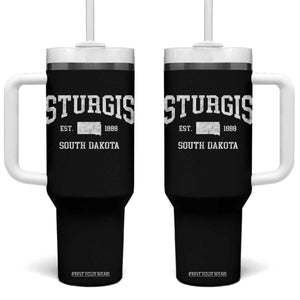 Sturgis South Dakota Est 1888 Tumbler With Handle Vintage SD State Map Pride