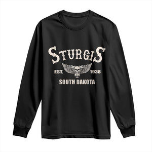 Sturgis South Dakota Est 1938 Motorcycle Biker Skull Long Sleeve Shirt