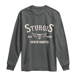 Sturgis South Dakota Est 1938 Motorcycle Biker Skull Long Sleeve Shirt