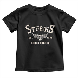 Sturgis South Dakota Est 1938 Motorcycle Biker Skull Toddler T Shirt