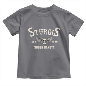 Sturgis South Dakota Est 1938 Motorcycle Biker Skull Toddler T Shirt