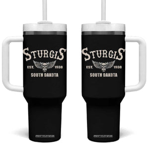 Sturgis South Dakota Est 1938 Motorcycle Biker Skull Tumbler With Handle