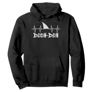 Funny Shark Heartbeat EKG Dunn Ocean Wildlife Hoodie TS11 Black Print Your Wear