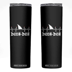 Funny Shark Heartbeat EKG Dunn Ocean Wildlife Skinny Tumbler TS11 Black Print Your Wear