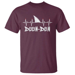 Funny Shark Heartbeat EKG Dunn Ocean Wildlife T Shirt TS11 Maroon Print Your Wear