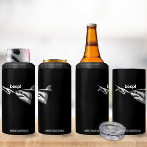 Boop Shark Meme 4 in 1 Can Cooler Tumbler Funny Nose Touch Shark Lovers Ocean Life TS11 Print Your Wear