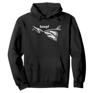 Boop Shark Meme Hoodie Funny Nose Touch Shark Lovers Ocean Life TS11 Black Print Your Wear