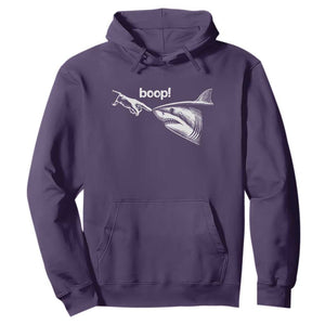 Boop Shark Meme Hoodie Funny Nose Touch Shark Lovers Ocean Life TS11 Purple Print Your Wear