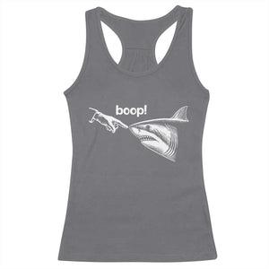 Boop Shark Meme Racerback Tank Top Funny Nose Touch Shark Lovers Ocean Life TS11 Charcoal Print Your Wear