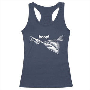 Boop Shark Meme Racerback Tank Top Funny Nose Touch Shark Lovers Ocean Life TS11 Navy Print Your Wear