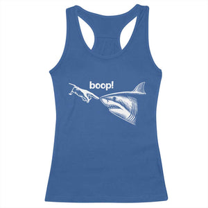 Boop Shark Meme Racerback Tank Top Funny Nose Touch Shark Lovers Ocean Life TS11 Royal Blue Print Your Wear