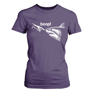 Boop Shark Meme T Shirt For Women Funny Nose Touch Shark Lovers Ocean Life TS11 Purple Print Your Wear