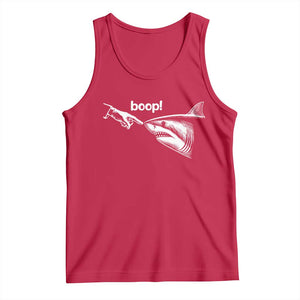 Boop Shark Meme Tank Top Funny Nose Touch Shark Lovers Ocean Life TS11 Red Print Your Wear