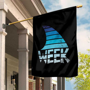 Funny Shark Fin Week Retro Ocean Wildlife Vintage Garden Flag TS11 Print Your Wear