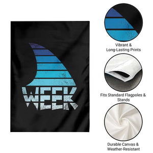 Funny Shark Fin Week Retro Ocean Wildlife Vintage Garden Flag TS11 Print Your Wear