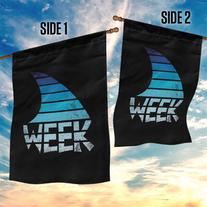 Funny Shark Fin Week Retro Ocean Wildlife Vintage Garden Flag TS11 Print Your Wear