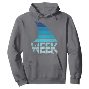 Funny Shark Fin Week Retro Ocean Wildlife Vintage Hoodie TS11 Charcoal Print Your Wear