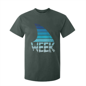 Funny Shark Fin Week Retro Ocean Wildlife Vintage T Shirt For Kid TS11 Dark Forest Green Print Your Wear