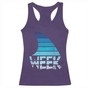 Funny Shark Fin Week Retro Ocean Wildlife Vintage Racerback Tank Top TS11 Purple Print Your Wear